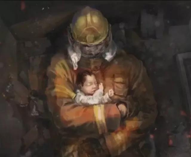 消防员坠楼时舍命护住的小女孩，长大了